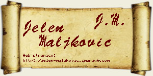 Jelen Maljković vizit kartica